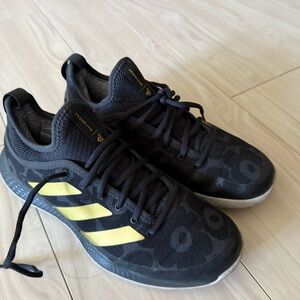 Adidas x marimekko Defiant Generation tennis shoes sz 8.5 black and gold